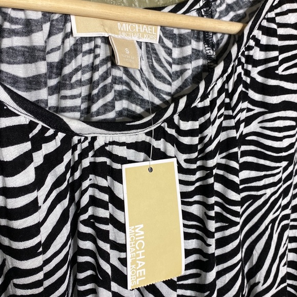 NWT MICHAEL KORS Zebra Print Blouse - Picture 5 of 11